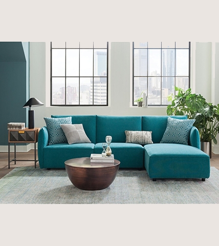 Sofa Corner Arni Blue Nhung SFG17